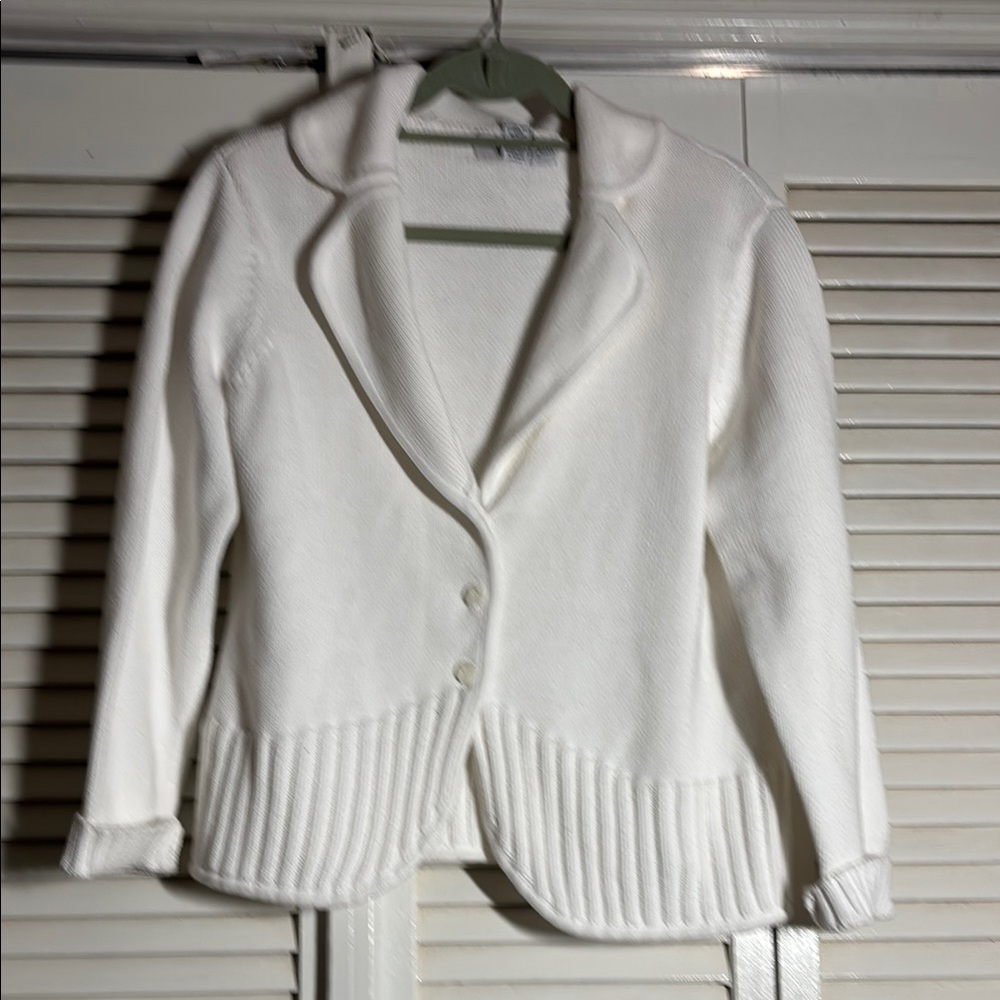 White Button-Up Cardigan